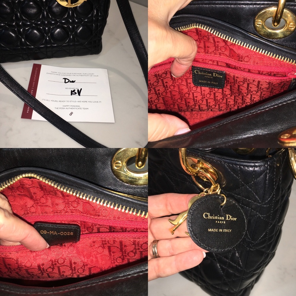 SOLD Authenticated Lady Dior quilted lambskin bag - Picture 4 of 8
